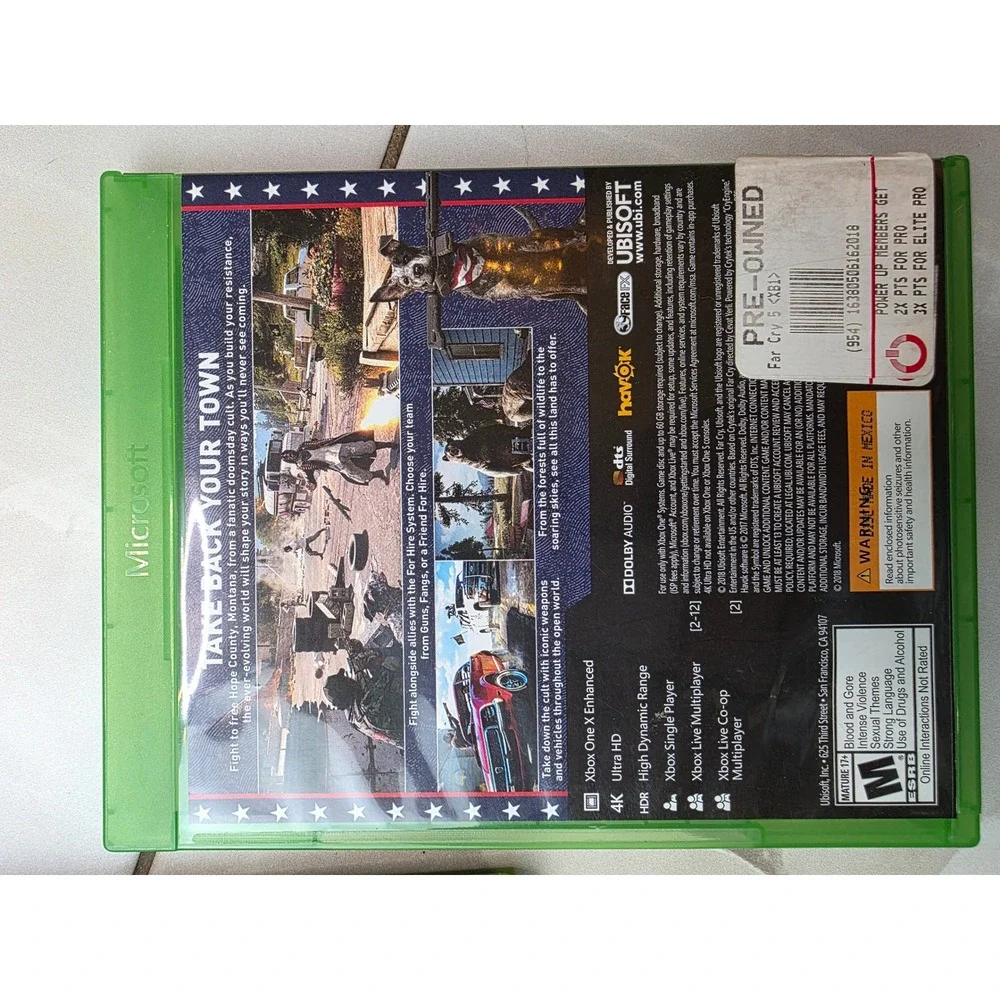 Xbox Game Bundle Far Cry 5 Xbox One Saints Row Third Just Cause 2 Xbox 360 W1